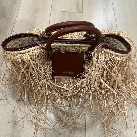 Jacquemus Tan and Brown Fringe Tote - Picture 2 of 6